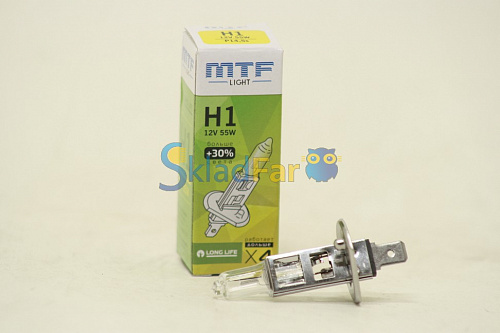 Автолампа MTF  H1 12v 55w Standard +30%