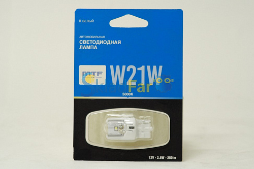 Светодионная лампа MTF Light 12B, 6Bт W21W белая