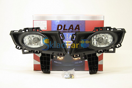 Противотуманки комплект MAZDA 3/AXELA 4D 04-08 с оправами, без проводки (116-2005)