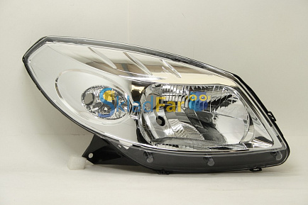 Фара правая  RENAULT SANDERO 08- (551-1170) хром, под коррек