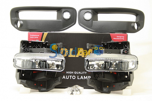 Противотуманки комплект LED DODGE RAM 1500 19-24 с оправами и кронштейнами, без проводки