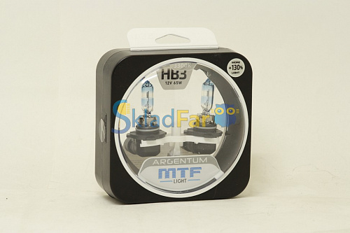 Автолампа MTF HB3 9005 12v 65w - Argentum +130% 