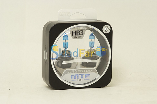 Автолампа MTF HB3 9005 12v 65w - Argentum +80% 4000k