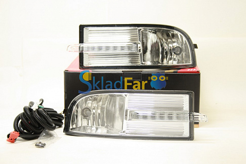 Противотуманки комплект с ДХО  CHEVROLET AVEO SED / LOVA 06-12  (235-2001)