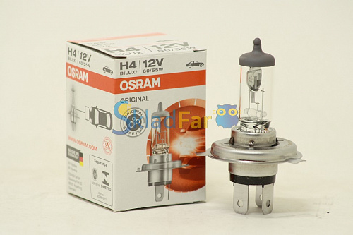 Автолампа OSRAM H4 12V 60/55W P43t