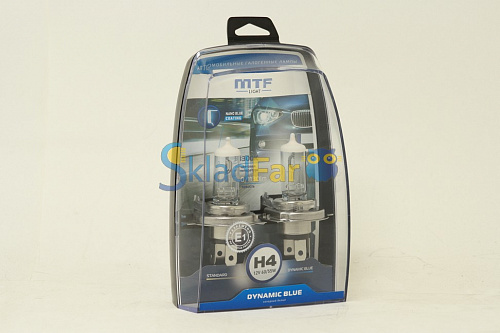 Автолампа MTF H4 12V 60/55w DYNAMIC BLUE - 2 шт