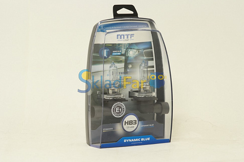 Автолампа MTF HB3  9005 12V 65w DYNAMIC BLUE - 2 шт