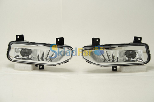 Противотуманки комплект MTF  NISSAN QASHQAI 17- 21 СВЕТОДИОДНЫЕ, хром 5000K 12B. 8Bт, R19. ECE