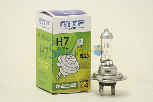 Автолампа MTF  H7 12v 55w - Standard +30%