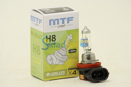 Автолампа MTF  H8 12v 35w - Standard +30%
