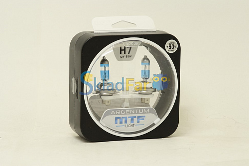 Автолампа MTF H7  12v 55w - Argentum +80% 4000k