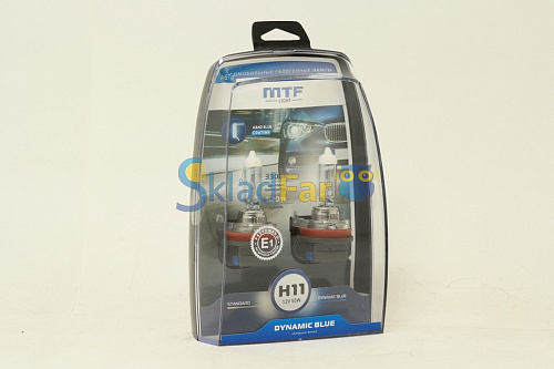 Автолампа MTF H11 12V 55w DYNAMIC BLUE - 2 шт